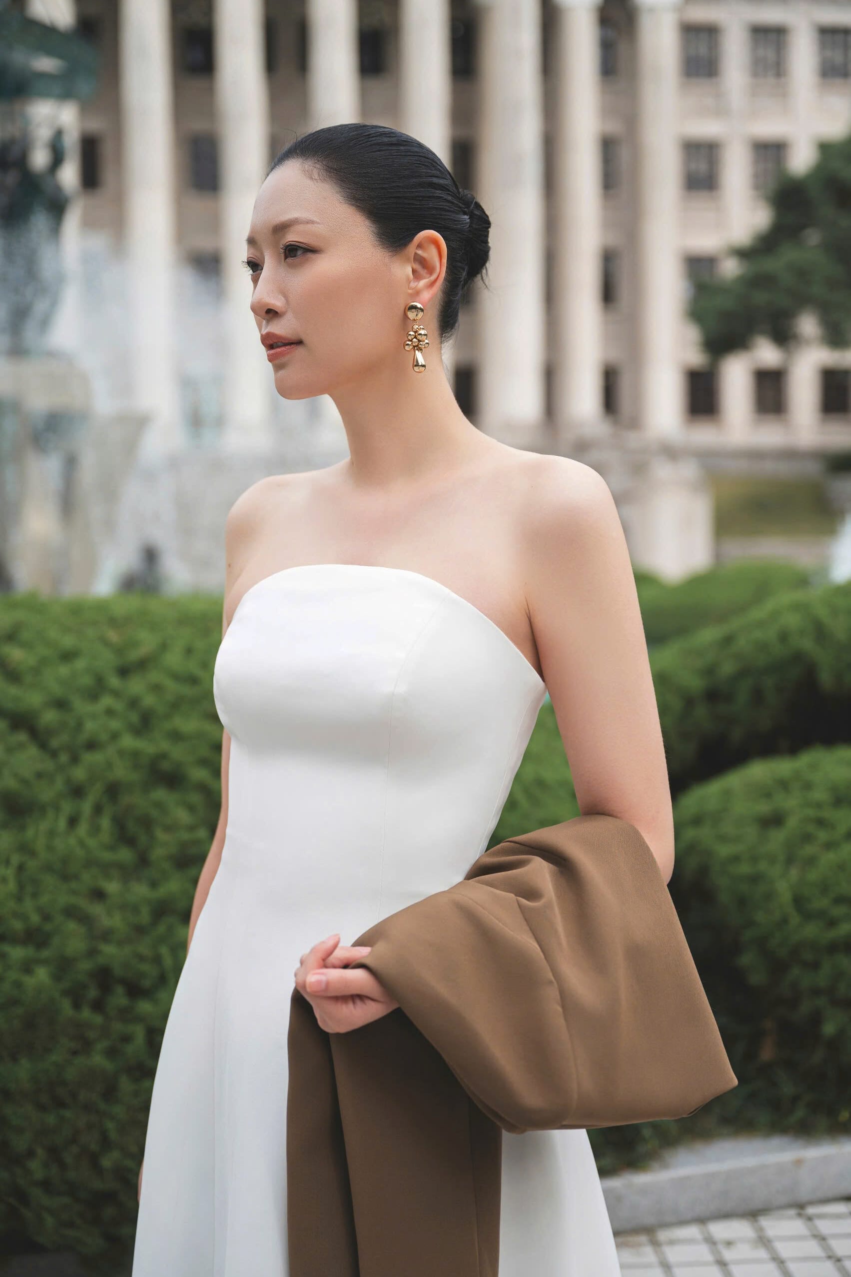 Đầm Xoè Cúp Ngực Màu Trắng Chất Chéo Ý 2 Lớp MACI by MKC MCVVATR0207 Thời Trang Nữ Thiết Kế Độc Quyền