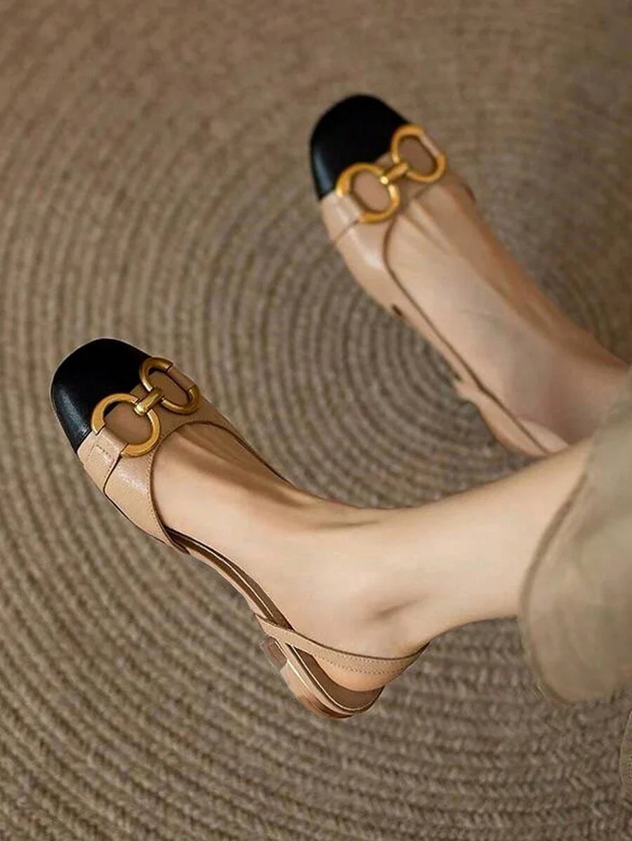 Giày bệt hở mũi nữ