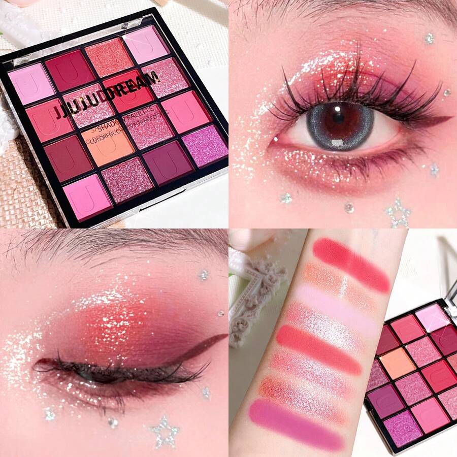 Bảng phấn mắt 16 màu nhũ lì