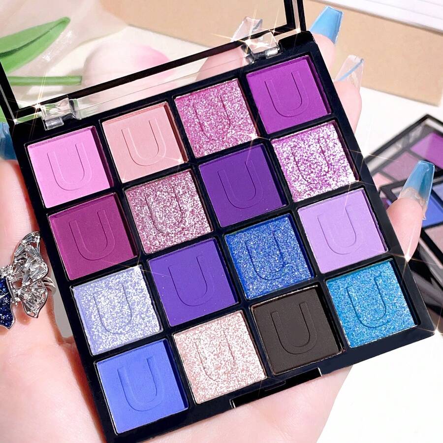 Bảng phấn mắt 16 màu nhũ lì