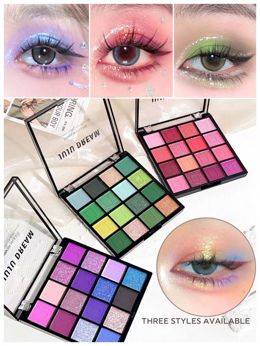 Bảng phấn mắt 16 màu nhũ lì