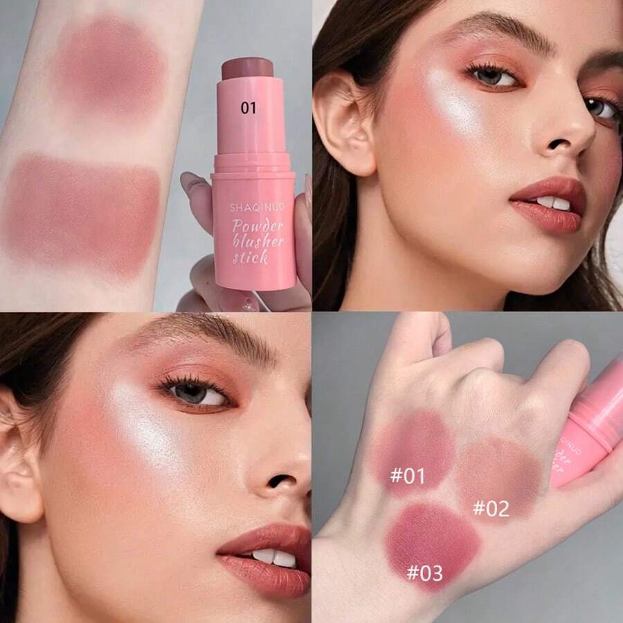 Phấn má thỏi 3 màu lì