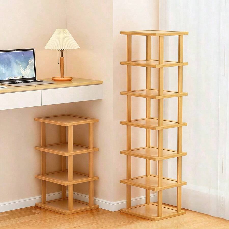Kệ giày đứng tre và gỗ
