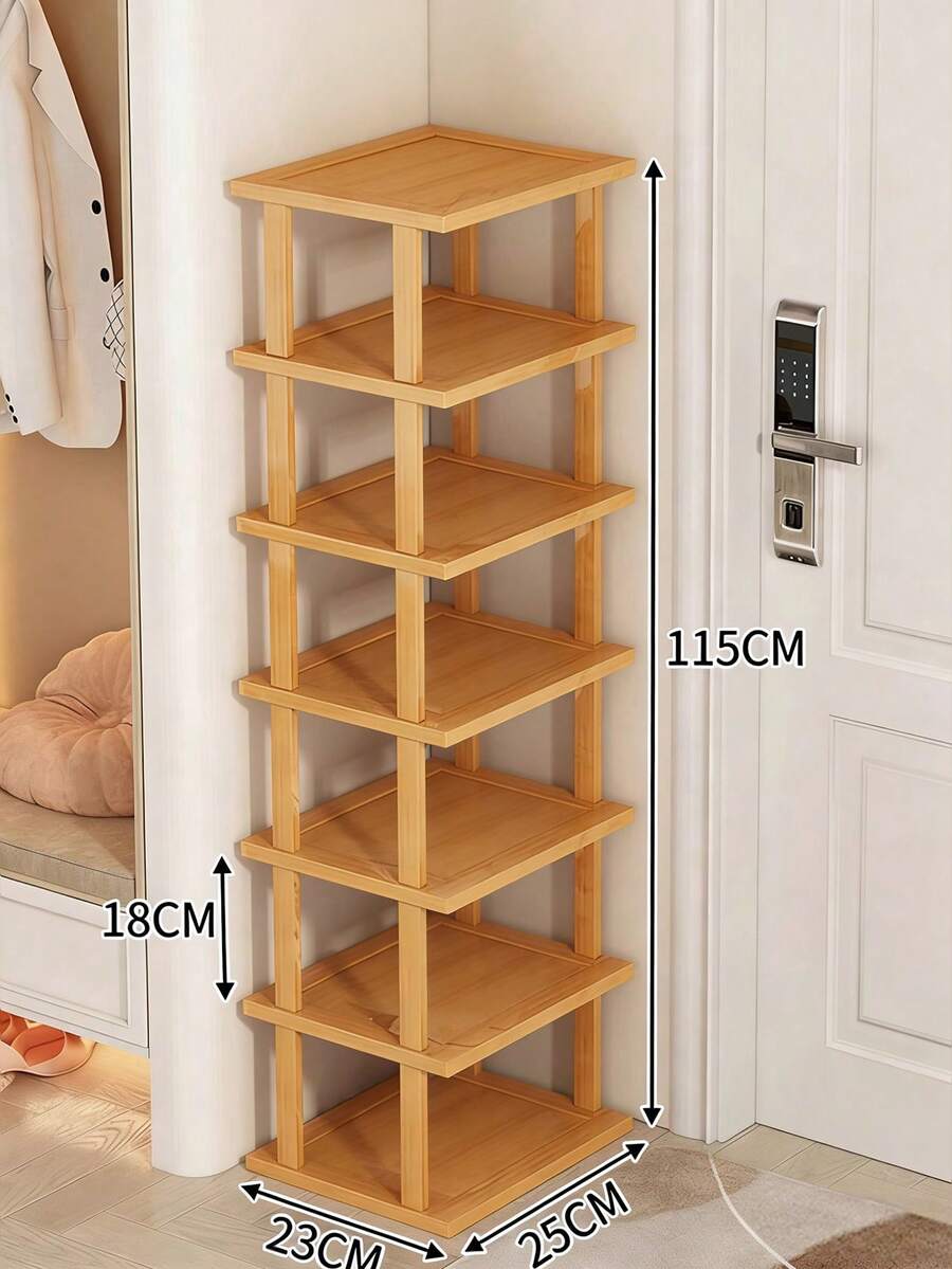 Kệ giày đứng tre và gỗ