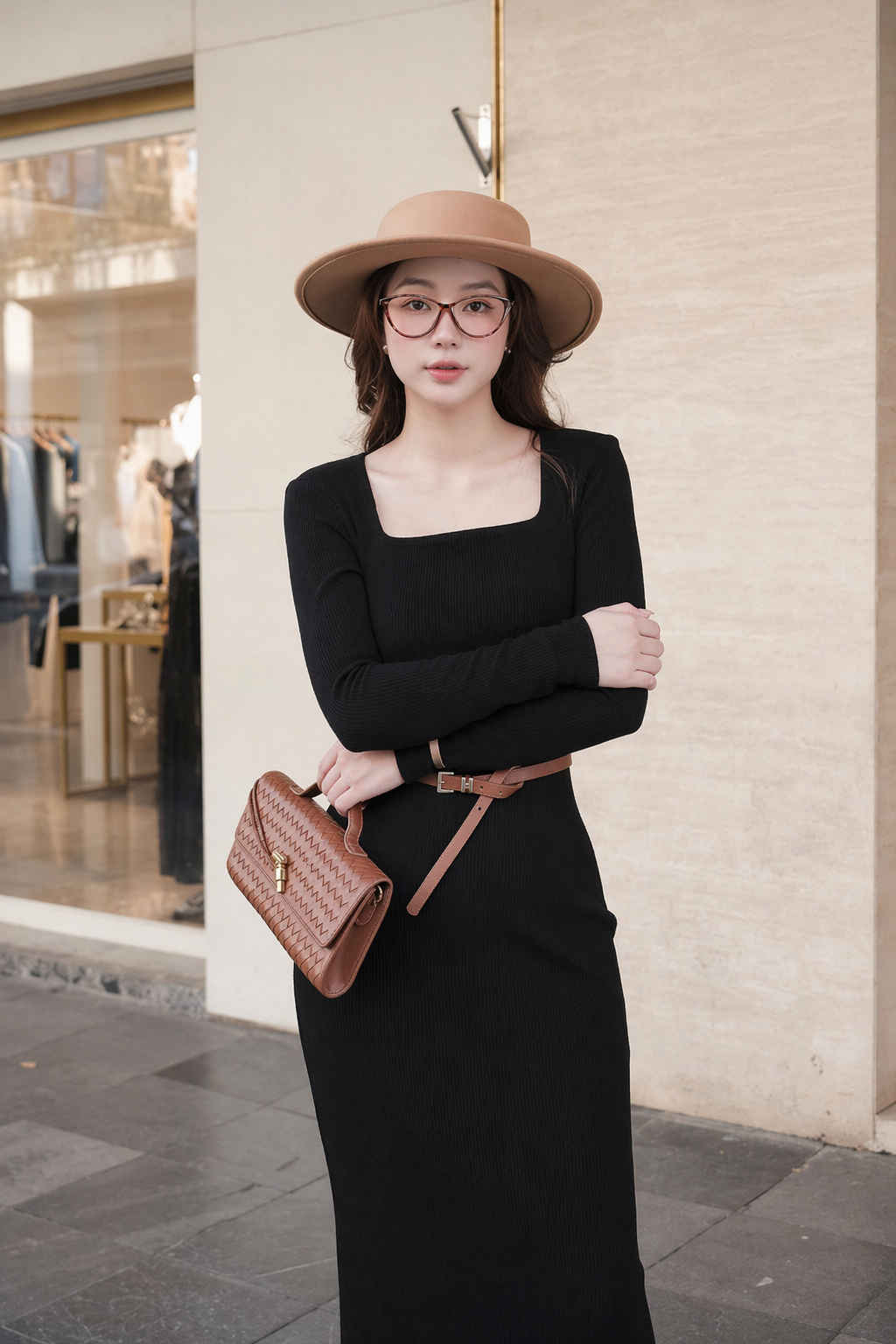 Váy Len Dệt Hàn Đanh Đứng Form